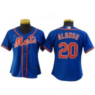 Women's & Youth New York Mets #20 Pete Alonso Cool Base Jersey - Royal/White