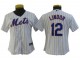 Women's New York Mets #12 Francisco Lindor Cool Base Jersey - Royal/White