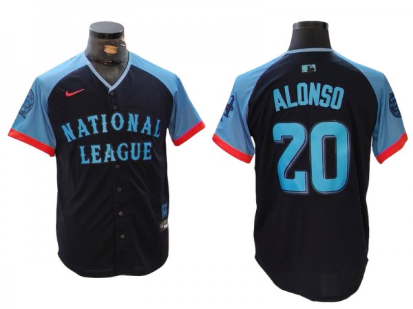 National League #20 Pete Alonso 2024 MLB All-Star Game Limited Jersey - Navy