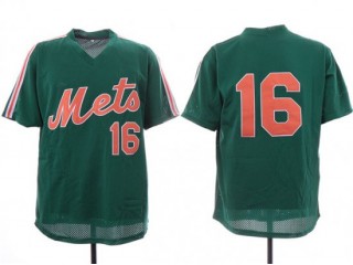 New York Mets #16 Dwight Gooden Green Mesh BP Throwback Jersey