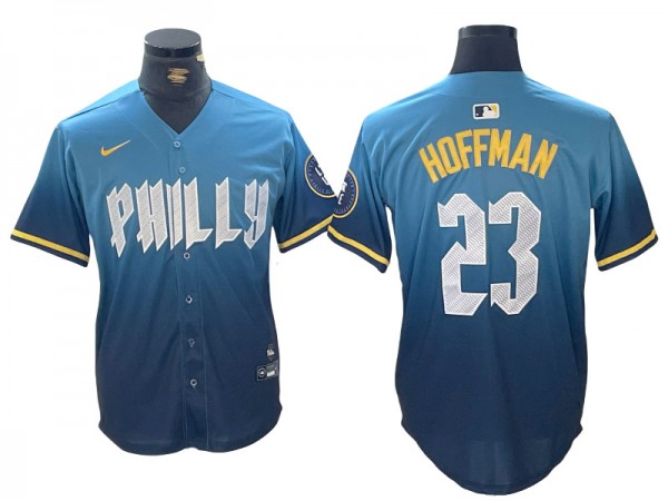 Philadelphia Phillies #23 Jeff Hoffman Blue 2024 City Connect Limited Jersey