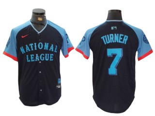 National League #7 Trea Turner 2024 MLB All-Star Game Limited Jersey - Navy