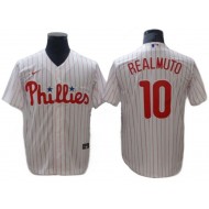 Philadelphia Phillies #10 J.T. Realmuto White Home Jersey