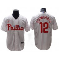 Philadelphia Phillies #12 Kyle Schwarber White Home Jersey