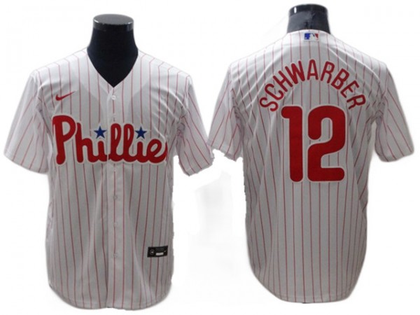 Philadelphia Phillies #12 Kyle Schwarber White Home Jersey