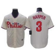 Philadelphia Phillies #3 Bryce Harper Cream Alternate Jersey