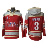 Philadelphia Phillies #3 Bryce Harper Hoodie - Gray/Red