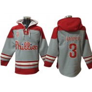 Philadelphia Phillies #3 Bryce Harper Hoodie - Gray/Red