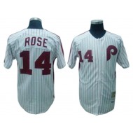 Philadelphia Phillies #14 Pete Rose White Throwback Jersey