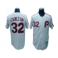 Philadelphia Phillies #32 Steve Carlton White 1976 Throwback Jersey