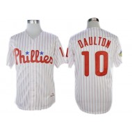 Philadelphia Phillies #10 Darren Daulton White 1993 Throwback Jersey