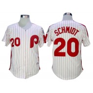 Philadelphia Phillies #20 Mike Schmidt White 1983 Throwback Jersey