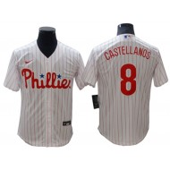 Philadelphia Phillies #8 Nick Castellanos White Home Jersey