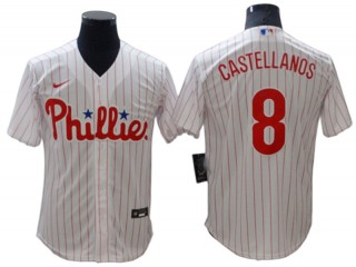 Philadelphia Phillies #8 Nick Castellanos White Home Jersey