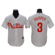 Philadelphia Phillies #3 Bryce Harper White Home Jersey