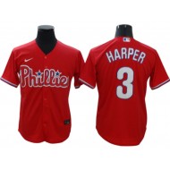 Philadelphia Phillies #3 Bryce Harper Red Alternate Cool Base Jersey