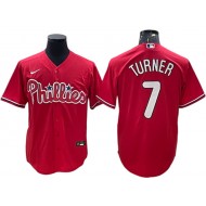 Philadelphia Phillies #7 Trea Turner Red Alternate Jersey