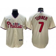 Philadelphia Phillies #7 Trea Turner Cream Alternate Jersey