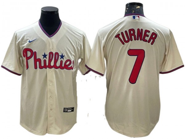 Philadelphia Phillies #7 Trea Turner Cream Alternate Jersey