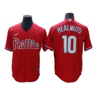 Philadelphia Phillies #10 J.T. Realmuto Red Cool Base Jersey