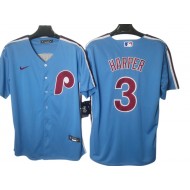 Philadelphia Phillies #3 Bryce Harper Cool Base Jersey - Light Blue