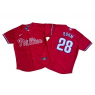 Philadelphia Phillies #28 Alec Bohm Red Cool Base Jersey