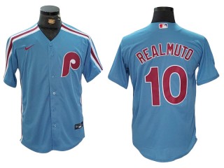 Philadelphia Phillies #10 J.T. Realmuto Light Blue Limited Jersey