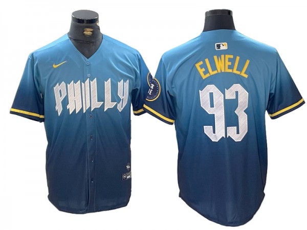 Philadelphia Phillies #93 Jason Elwell Blue 2024 City Connect Limited Jersey