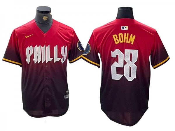 Philadelphia Phillies #28 Alec Bohm 2024 City Connect Limited Jersey - Red