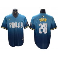 Philadelphia Phillies #28 Alec Bohm Blue 2024 City Connect Limited Jersey