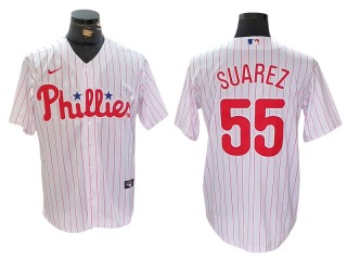 Philadelphia Phillies #55 Ranger Suárez White Home Jersey