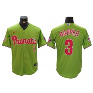 Philadelphia Phillies #3 Bryce Harper Green Fashion Jersey