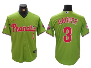 Philadelphia Phillies #3 Bryce Harper Green Fashion Jersey