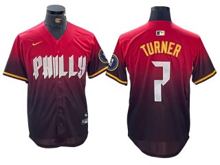 Philadelphia Phillies #7 Trea Turner Red 2024 City Connect Limited Jersey