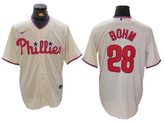 Philadelphia Phillies #28 Alec Bohm Cream Alternate Jersey