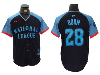 National League #28 Alec Bohm 2024 MLB All-Star Game Limited Jersey - Navy