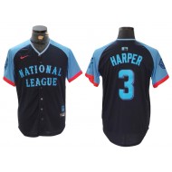 National League #3 Bryce Harper 2024 MLB All-Star Game Limited Jersey - Navy