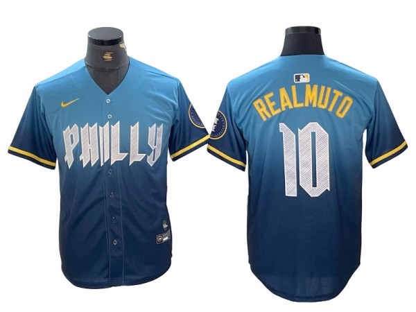 Philadelphia Phillies #10 J.T. Realmuto 2024 City Connect Limited Jersey - Blue