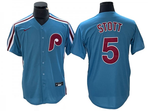 Philadelphia Phillies #5 Bryson Stott Light Blue Cool Base Jersey