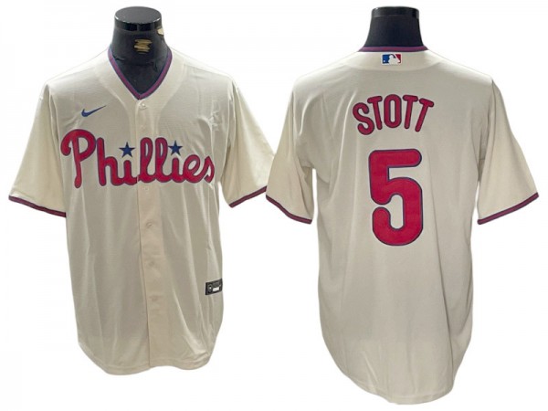 Philadelphia Phillies #5 Bryson Stott Cream Alternate Jersey