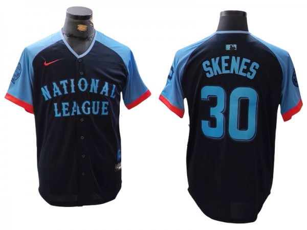 National League #30 Paul Skenes Navy 2024 MLB All-Star Game Limited Jersey