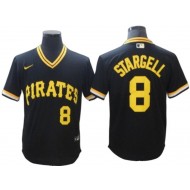 Pittsburgh Pirates #8 Willie Stargell Black Cooperstown Jersey