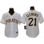 Pittsburgh Pirates #21 Roberto Clemente White Home Cool Base Jersey