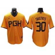 Pittsburgh Pirates #30 Paul Skenes Gold City Connect Jersey