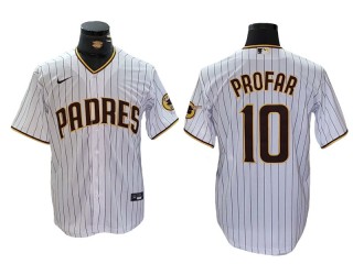 San Diego Padres #10 Jurickson Profar White Cool Base Jersey