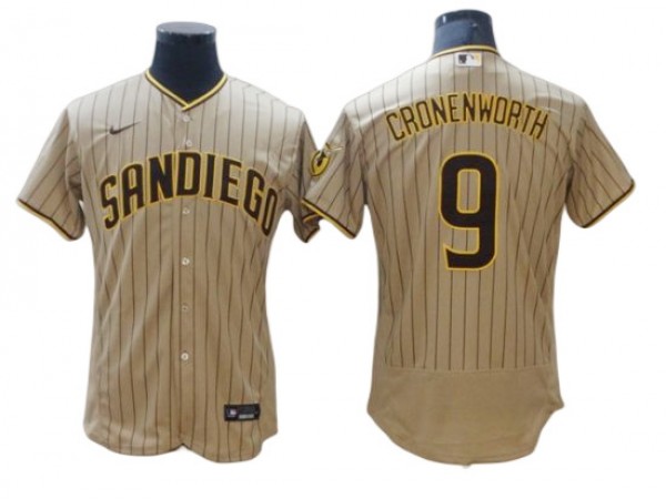 San Diego Padres #9 Jake Cronenworth Sand Alternate Flex Base Jersey