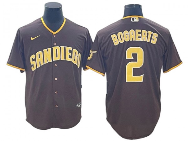 San Diego Padres #2 Xander Bogaerts Brown Road Cool Base Jersey