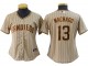 Women's San Diego Padres #13 Manny Machado Jersey - White /Brown/Sand