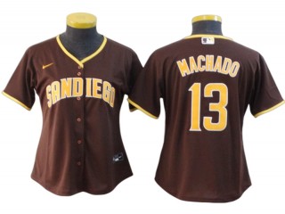 Women's San Diego Padres #13 Manny Machado Jersey - White /Brown/Sand