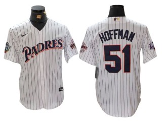 San Diego Padres #51 Trevor Hoffman  White Cool Base Jersey